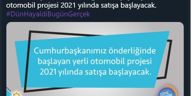 Sosyal medya kullanıcıları unutmadı: AKP'nin "2021 yılında yerli otomobilin satışa sunulacağı" sözü hatırlatıldı