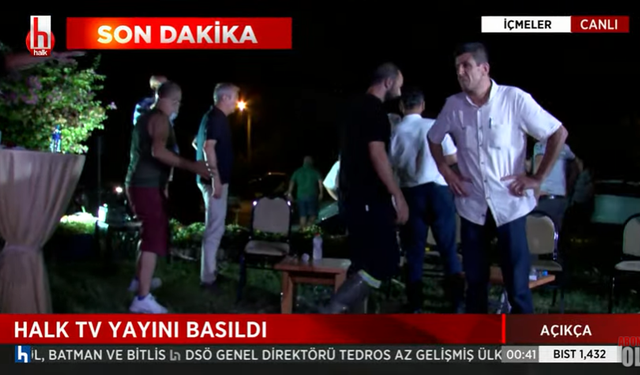 Halk TV canlı yayın sırasında basıldı