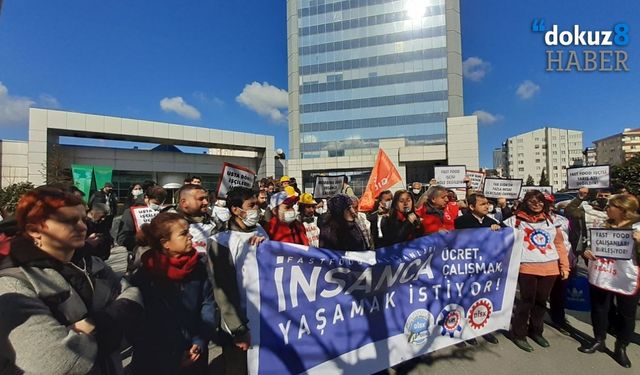 Fastfood işçileri: "Biz çalışıyoruz, biz üretiyoruz, patronlar zenginleşiyor"