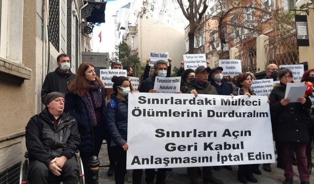 Mülteci Dayanışma Platformu, 19 mültecinin donarak hayatını kaybetmesini protesto etti