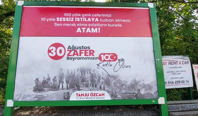 Bolu Belediye Başkanı Tanju Özcan 30 Ağustos mesajı