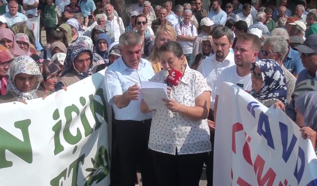 Denizli’nin Avdan bölgesinde yurttaşlar, kömür ocağı projesini protesto etti