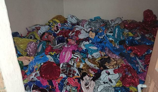 Odunpazar'ı Zabıtası'ndan 'Merdiven Altı Uçan Balon Üretimine' baskın