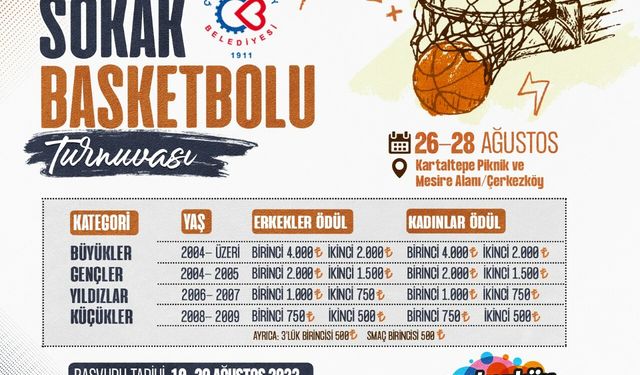 Streetball heyecanı Çerkezköy'de başlıyor