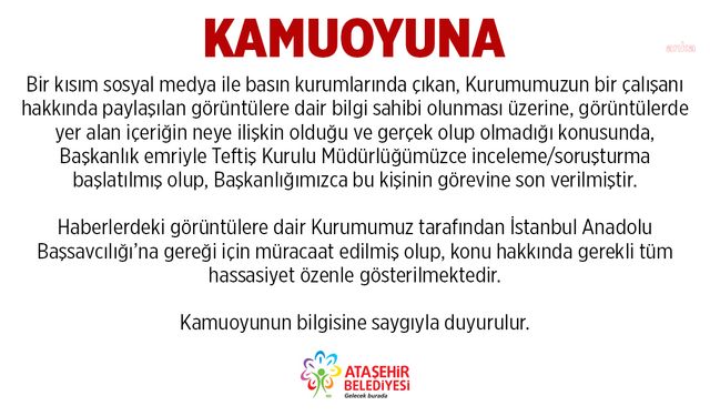 Ataşehir Belediyesi'nde rüşvet iddiaları: Çalışanın görevine son verildi, suç duyurusunda bulunuldu