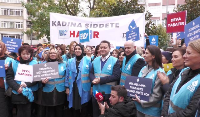 Babacan kadına yönelik şiddete karşı yürüdü ve Erdoğan'a sordu: İstanbul Sözleşmesinden çıkınca elinize ne geçti?