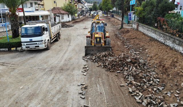 Marmaris Belediyesi’nden İçmeler’de cadde yenileme çalışması