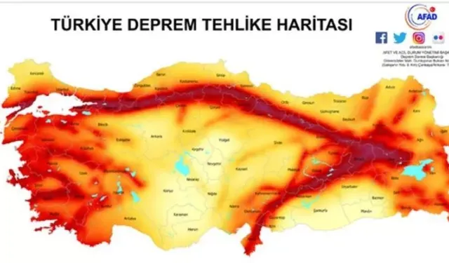 AFAD Türkiye Deprem Tehlike Haritası