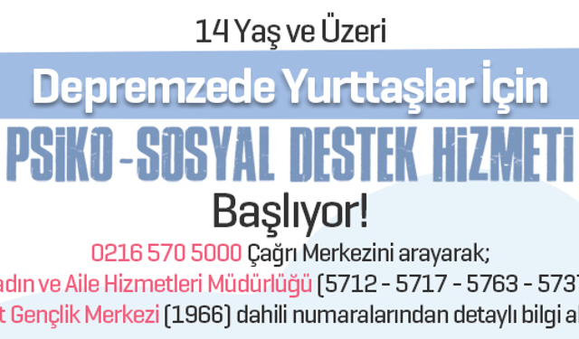 Ataşehir Belediyesi’nden depremzedelere psiko-sosyal destek