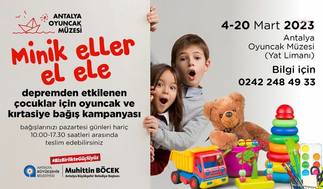 Antalya Büyükşehir’den ‘Minik Eller El Ele’ kampanyası