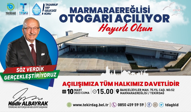 Tekirdağ Büyükşehir, Marmaraereğlisi Otogarını hizmete açıyor