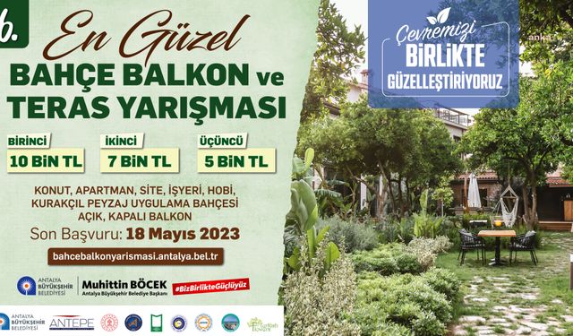 Antalya’da en güzel bahçe, balkon ve teras yarışması başlıyor