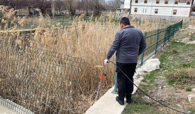 Kırşehir Belediyesi ekipleri, sinek ve haşerelere karşı ilaçlama çalışmalarını sürdürüyor