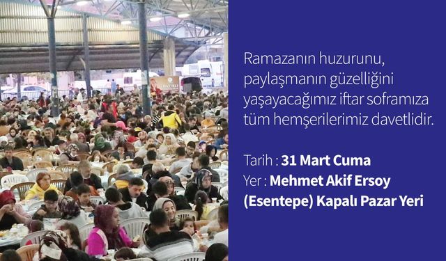 Merkezefendi Belediyesi’nin toplu iftar programı, Mehmet Akif Ersoy Mahallesi’yle devam edecek 