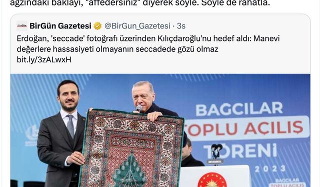 Kılıçdaroğlu’ndan Erdoğan’a ‘seccade’ yanıtı: bu zehirli dili tanıyoruz