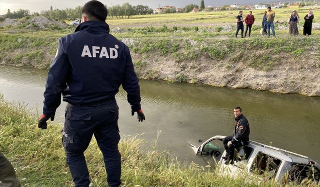 Aksaray'da sulama kanalına düşen araçta 1 kişi öldü