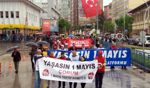 Çorum’da 1 Mayıs gündemi işsizlik ve zamlar oldu