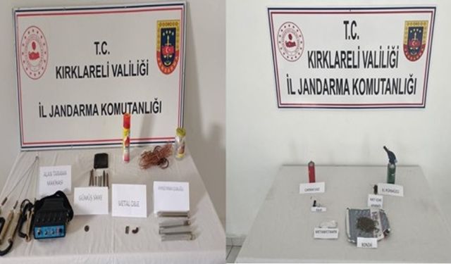 Kırklareli'nde kaçakçılık ve uyuşturucu operasyonlarında 4 kişi yakalandı