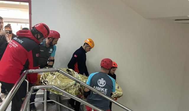 Çankırı Devlet Hastanesi'nde deprem ve yangın tatbikatı yapıldı