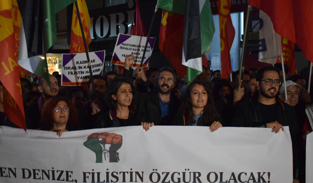 İzmir Emek ve Demokrasi Güçleri'nden İsrail protestosu