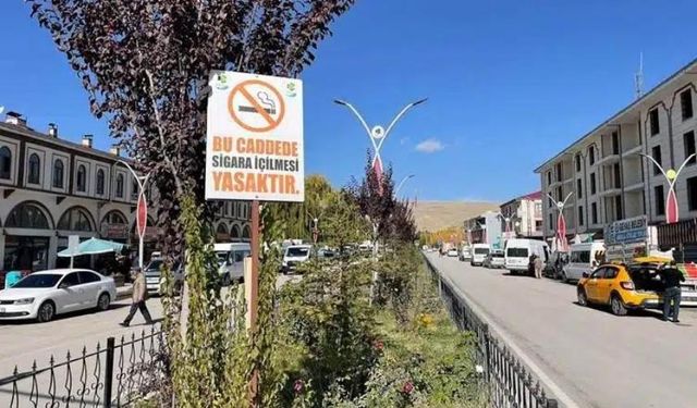 Van'da 2 caddede  sigara yasağı