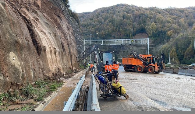 Bolu Dağı Tüneli İstanbul istikametinde çalışma yürütülüyor