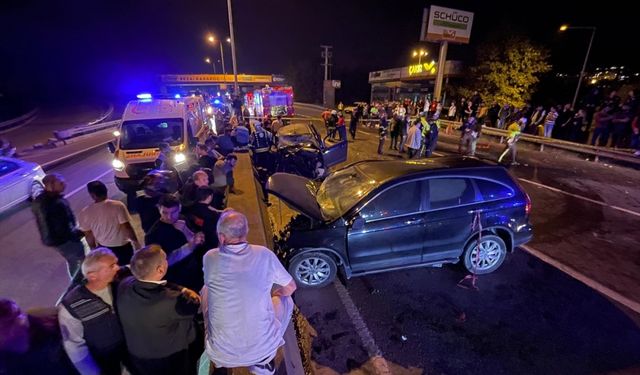 Kocaeli'de otomobille cipin çarpıştığı kazada 2 kişi öldü, 7 kişi yaralandı
