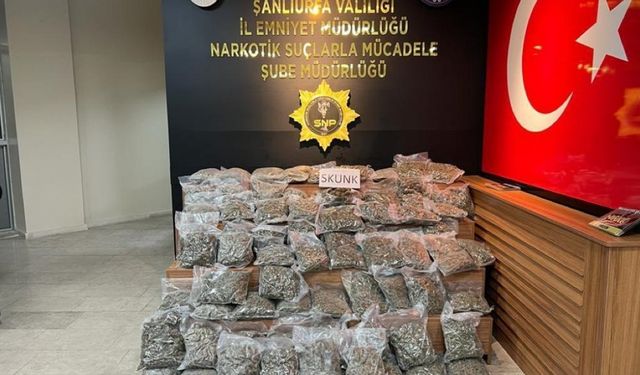 Şanlıurfa'da 46 kilo 500 gram sentetik uyuşturucu ele geçirildi