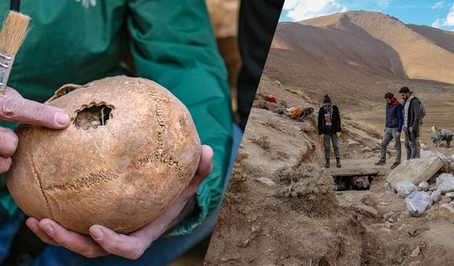 Van'da 3 bin yıl önce beyin ameliyatı yapılmış kafatasları bulundu