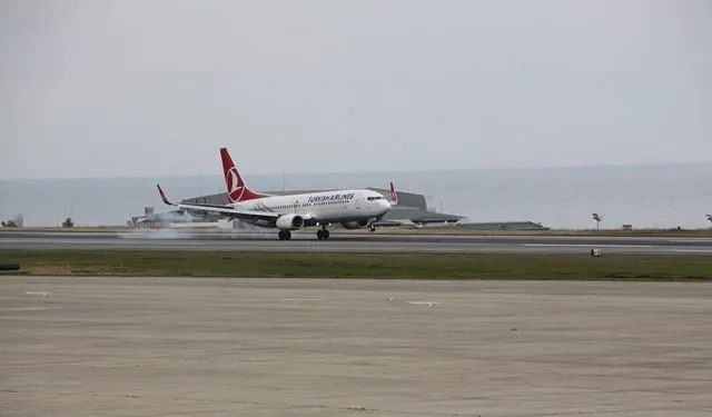 Trabzon Havalimanı'nda pist çalışması sona erdi