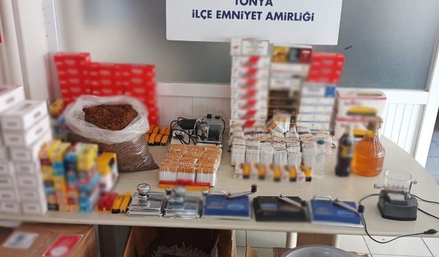 Trabzon'da sahte içki ve tütün operasyonunda 2 kişi yakalandı