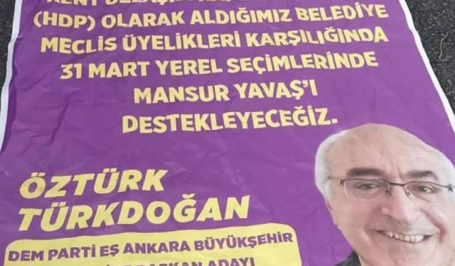 Ankara'da sahte DEM Parti afişleri