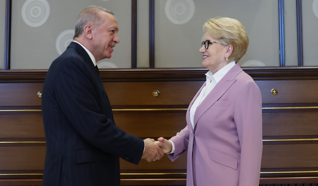 Akşener, Saray'da Erdoğan'la görüştü