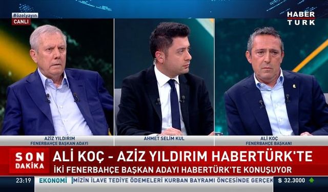 Aziz Yıldırım ve Ali Koç canlı yayında kozlarını paylaştı: Dışarısı Kurtlar Vadisi gibi