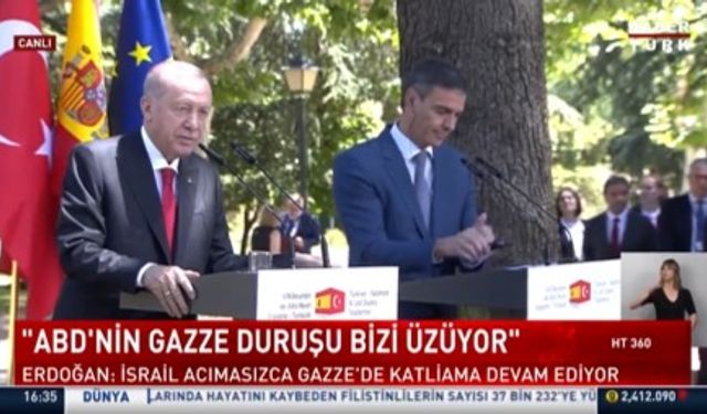 Erdoğan, Demirtaş ve Kavala’ya “terörist” dedi, İspanyol gazeteciye kızdı: “Başını sallama!”