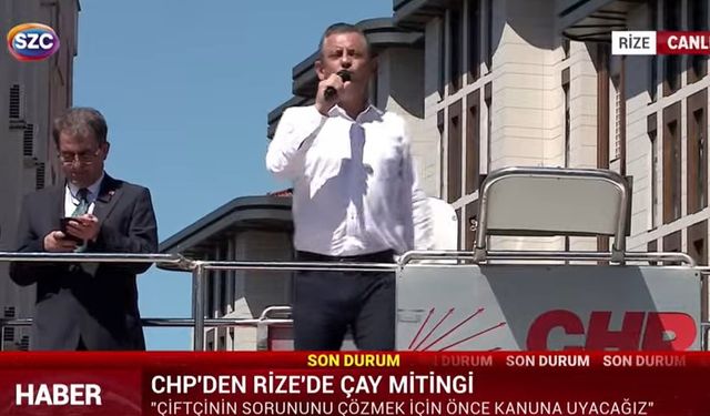 CHP'den Rize’de "Çay Mitingi": 17 lira çay fiyatını açıklamaya utanıp tweet attırıyorlar