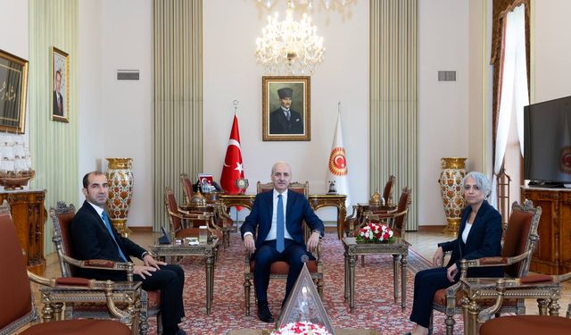 TBMM Başkanı Kurtulmuş, DBP Eş Genel Başkanları ile görüştü