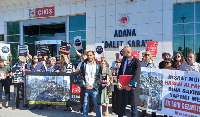 Adana'da depremzedeler adalet talep etti