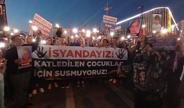 Bursa'da kadınlar Narin Güran için yürüdü