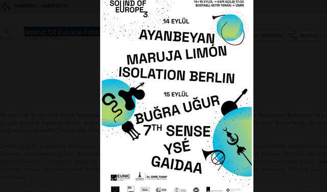 Sound Of Europe Festivali müzikseverlerle buluşuyor