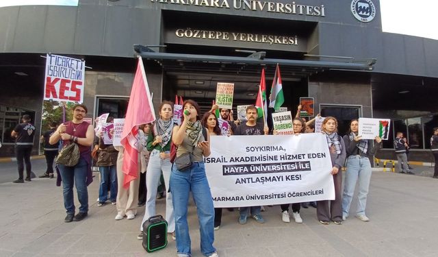 Öğrencilerden Marmara Üniversitesi'ne İsrail Hayfa Üniversitesi ile işbirliğine tepki