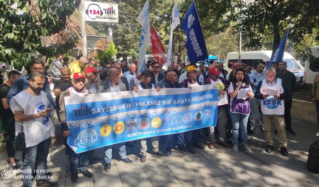 KESK İstanbul Şubeler Platformu'ndan TÜİK önünde protesto: Sermaye yanlısı politikalar emekçileri yoksullaştırıyor