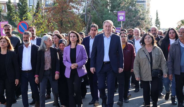 DEM Parti Eş Genel Başkanları kayyım atanan Halfeti'de: Çözüm diyorsanız buradayız