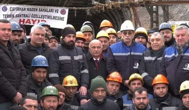 Erdal Beşikçioğlu, eylemdeki maden işçilerini ziyaret etti: Tabii ki özelleştirmeye karşıyız