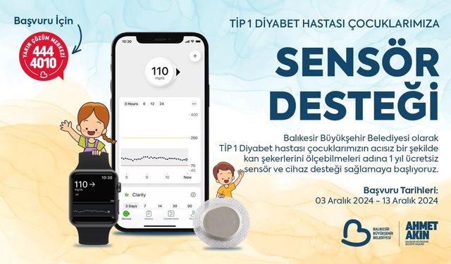 Balıkesir Büyükşehir Belediyesi’nden diyabetli çocuklara destek aileler 26 bin TL’lik maliyet yükünden kurtulacak