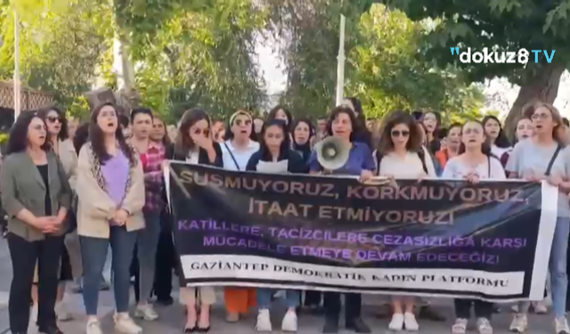 Gaziantep’te kadınlar Bahar Aksu için adalet talebiyle bir araya geldi