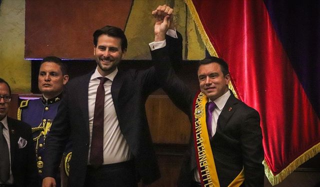 Ekvador'da seçimleri kazanan devlet başkanı Daniel Noboa yemin etti