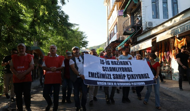 Tunceli'de kayyım tarafından atılan işçiler için yürüyüş