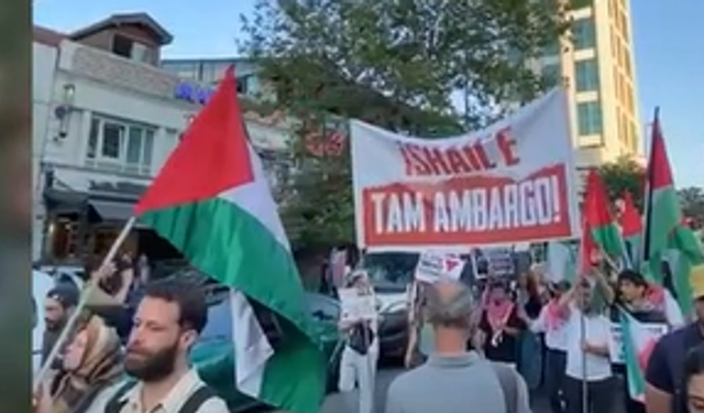 İsrail Konsolosluğu önünde protesto