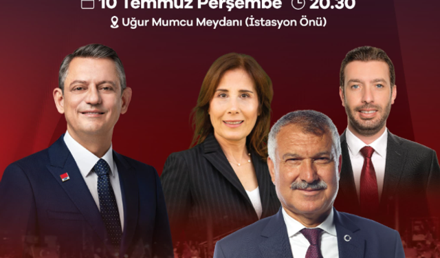 Belediye Başkanlarına Özgürlük Mitingi, CHP Genel Başkanı Özgür Özel’in katılımıyla Adana’da yapılacak